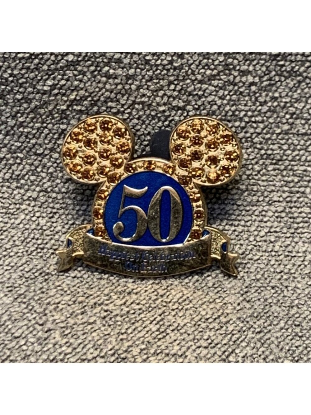 DLR 50th Anniversary Mickey Mouse Pin 2005 Disney Happiest Homecoming Kg